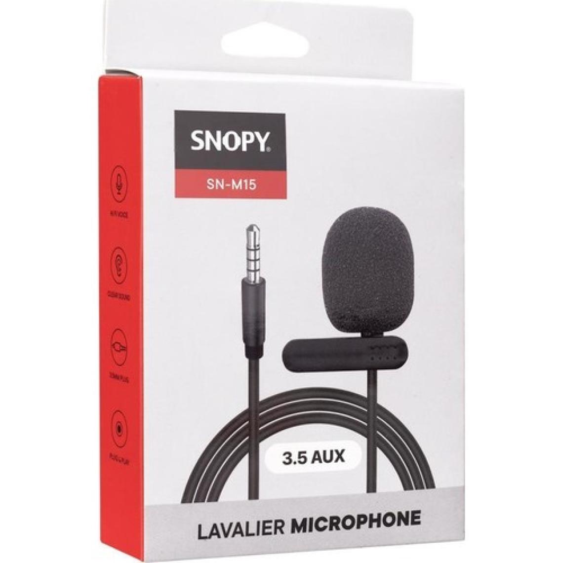 Snopy SN-M15 Siyah Akıllı Telefon ve Youtuber Yaka Mikrofonu