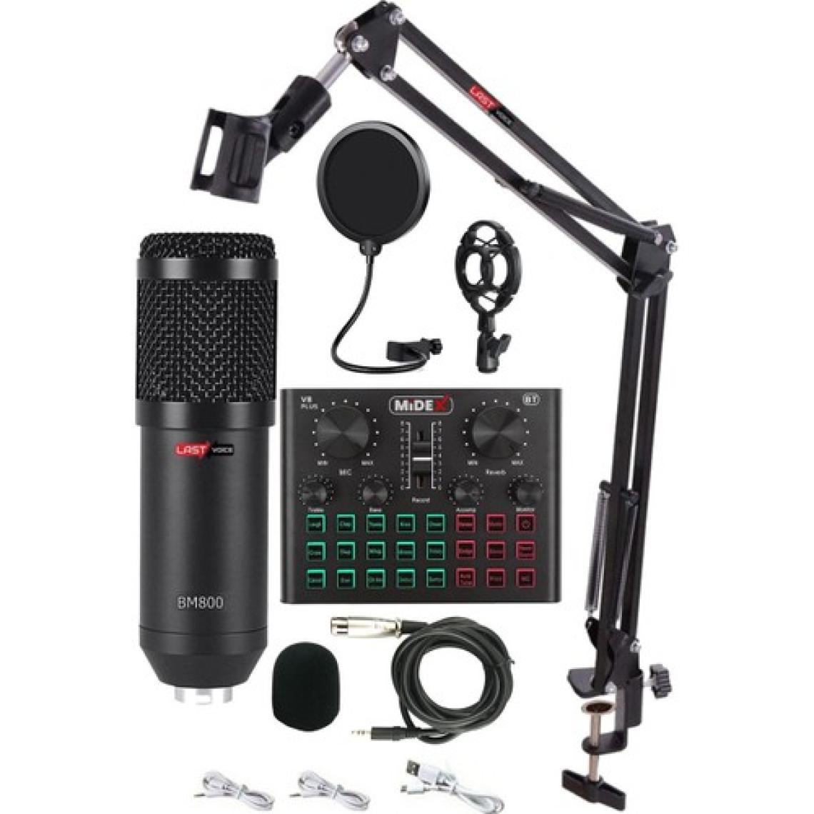 Lastvoice BM800 Live Set Efektli Ses Kartı Mikrofon Stand Kayıt Canlı Yayın Seti (PC ve Telefon)