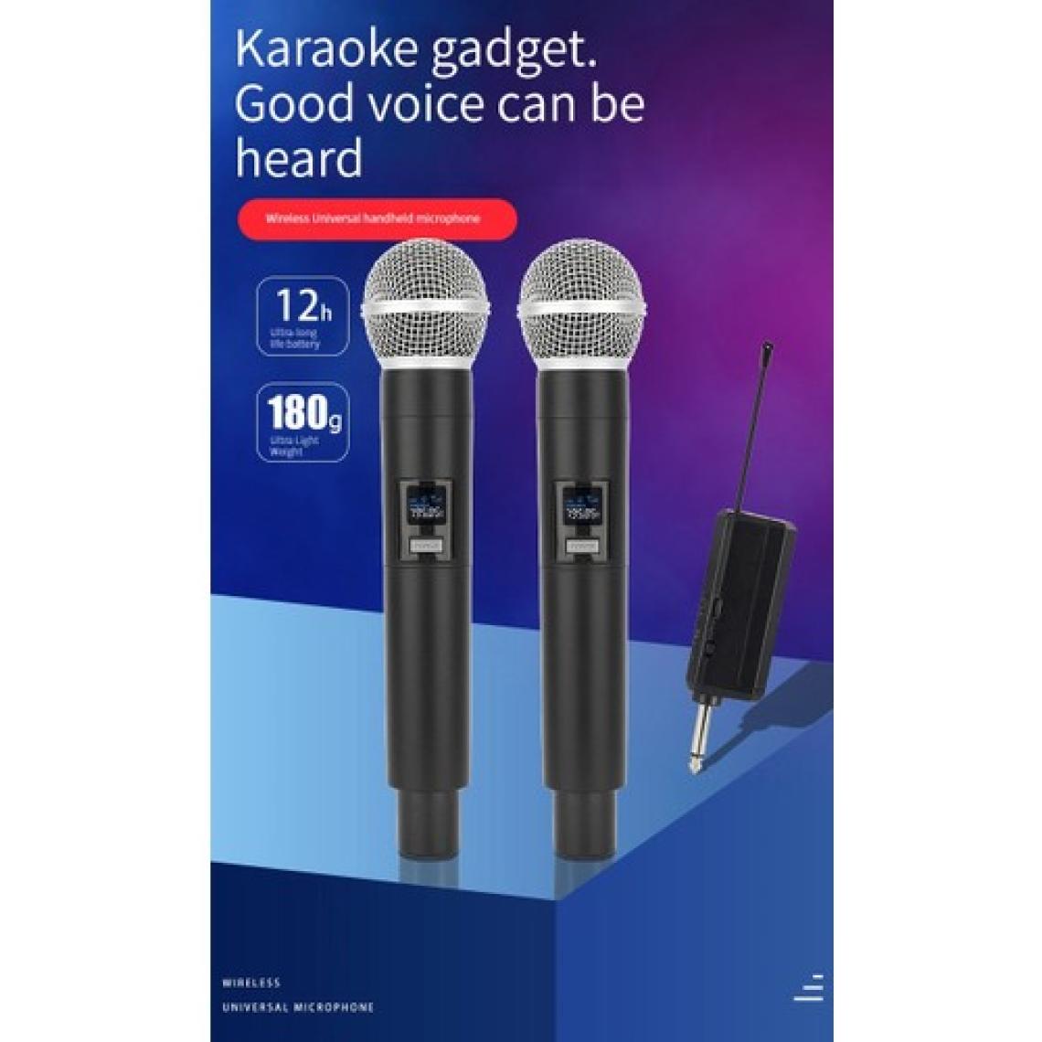 Coverzone Kablosuz Karaoke Mikrofonu 6.35mm Amfi Hoparlör İçin 600 Hz ila 800 KHz Çok Amaçlı Tak ve Çalıştır Kablosuz Mikrofon Dış Mekan İçin WN06