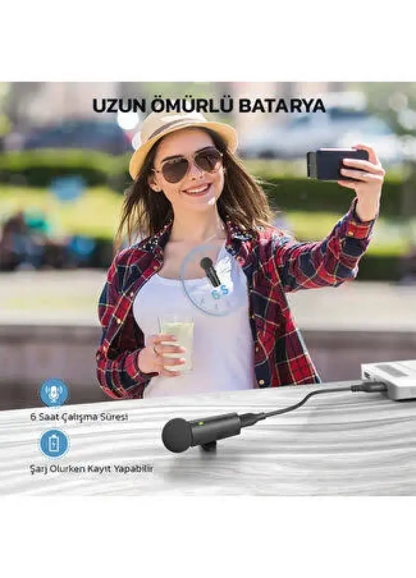 Fifine M9 Kablosuz Yaka Mikrofonu 2 Kişilik Mikrofon Seti