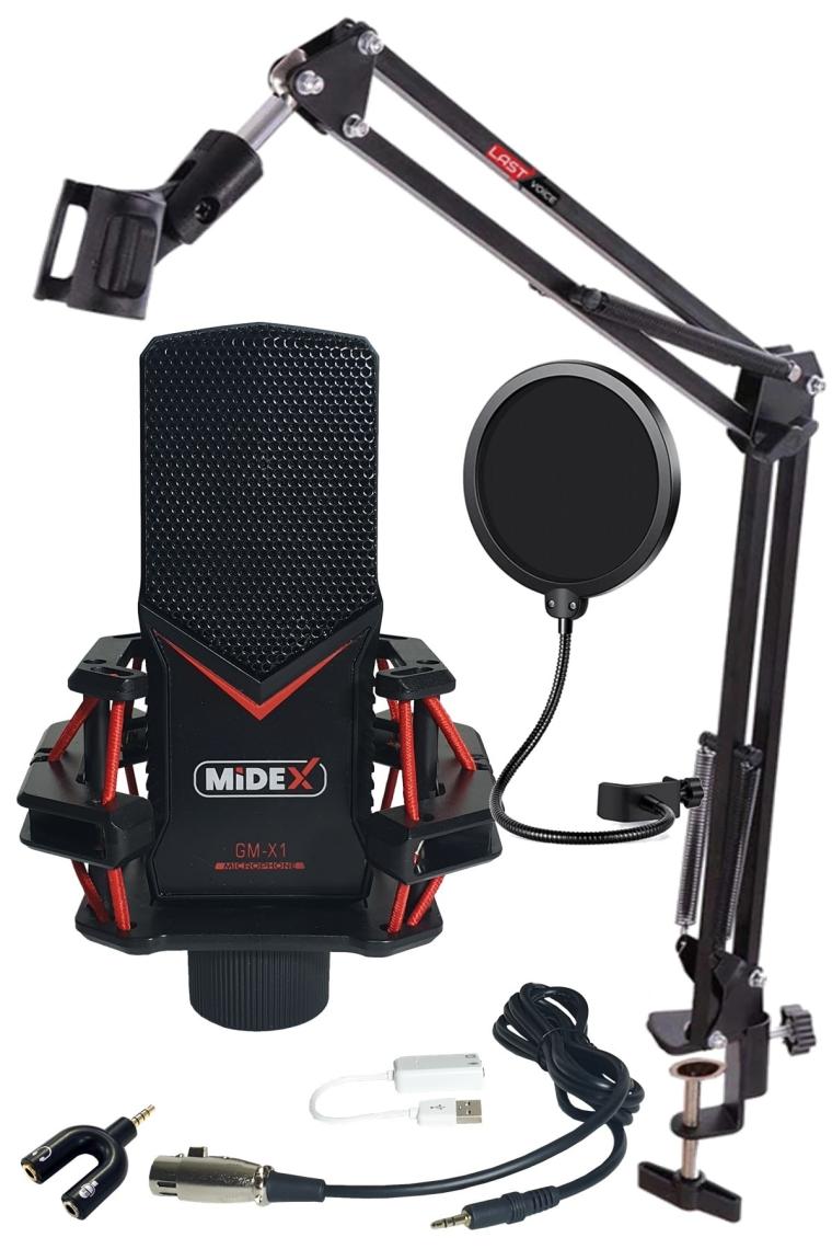 Gmx1st Condenser Stüdyo Mikrofonu Pc Ve Telefon (STAND VE FİLTRELİ)