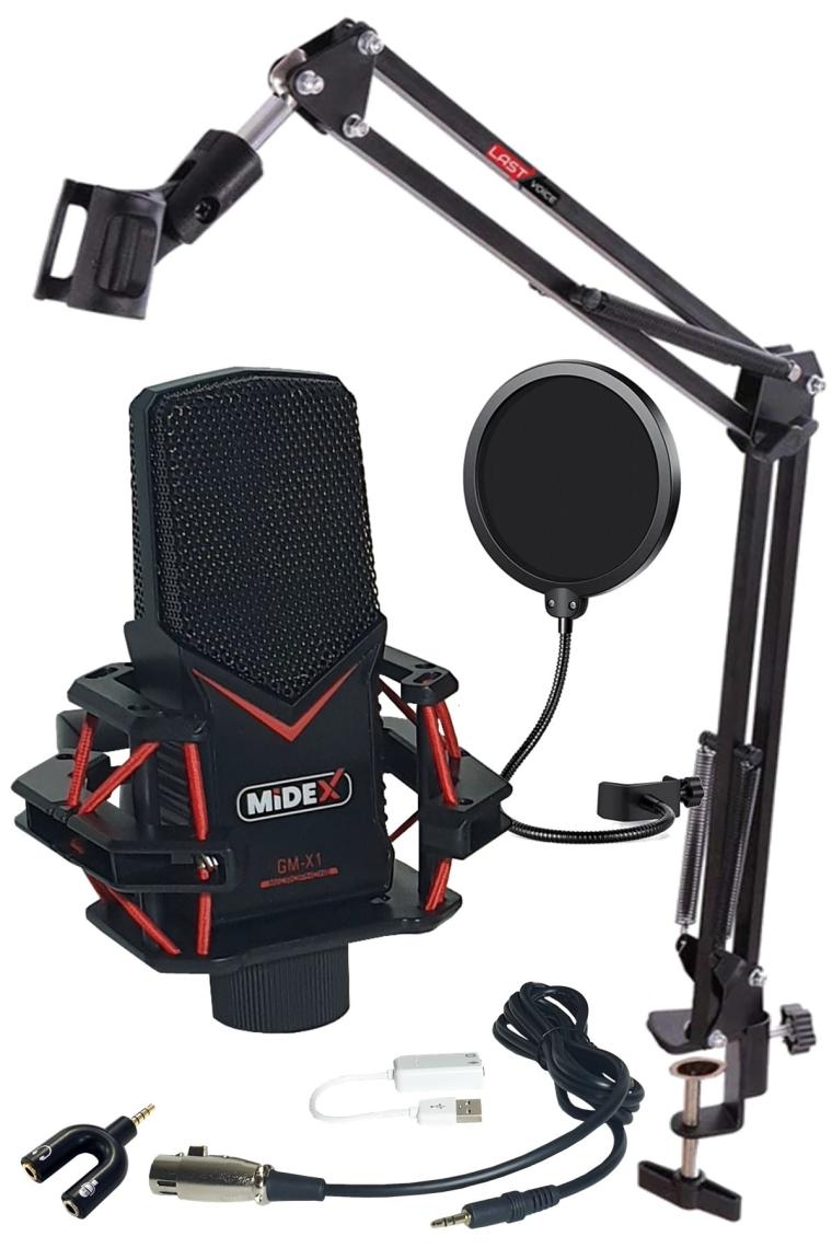 Gmx1st Condenser Stüdyo Mikrofonu Pc Ve Telefon (STAND VE FİLTRELİ)