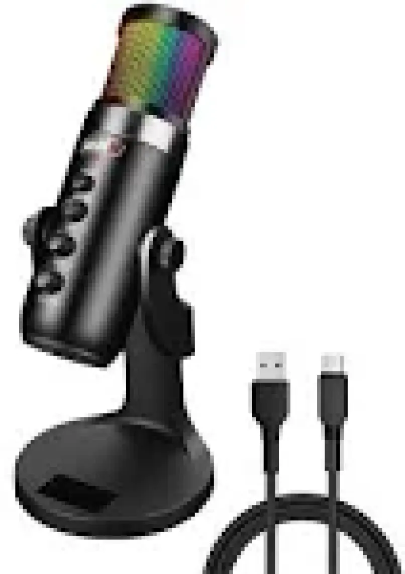 Midex Hype USB RGB Oyuncu ve Yayıncı Mikrofonu (Kayıt Gaming Tiktok Twitch Discord Youtube Canlı Yayın)