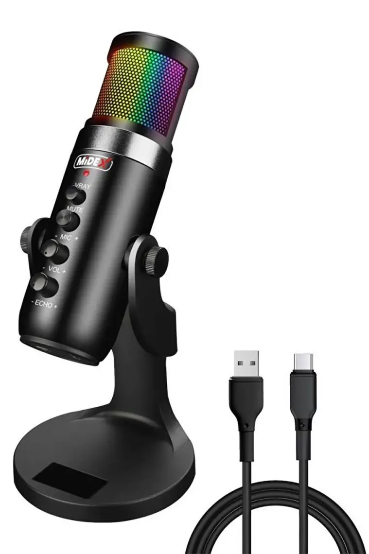 Midex Hype USB RGB Oyuncu ve Yayıncı Mikrofonu (Kayıt Gaming Tiktok Twitch Discord Youtube Canlı Yayın)