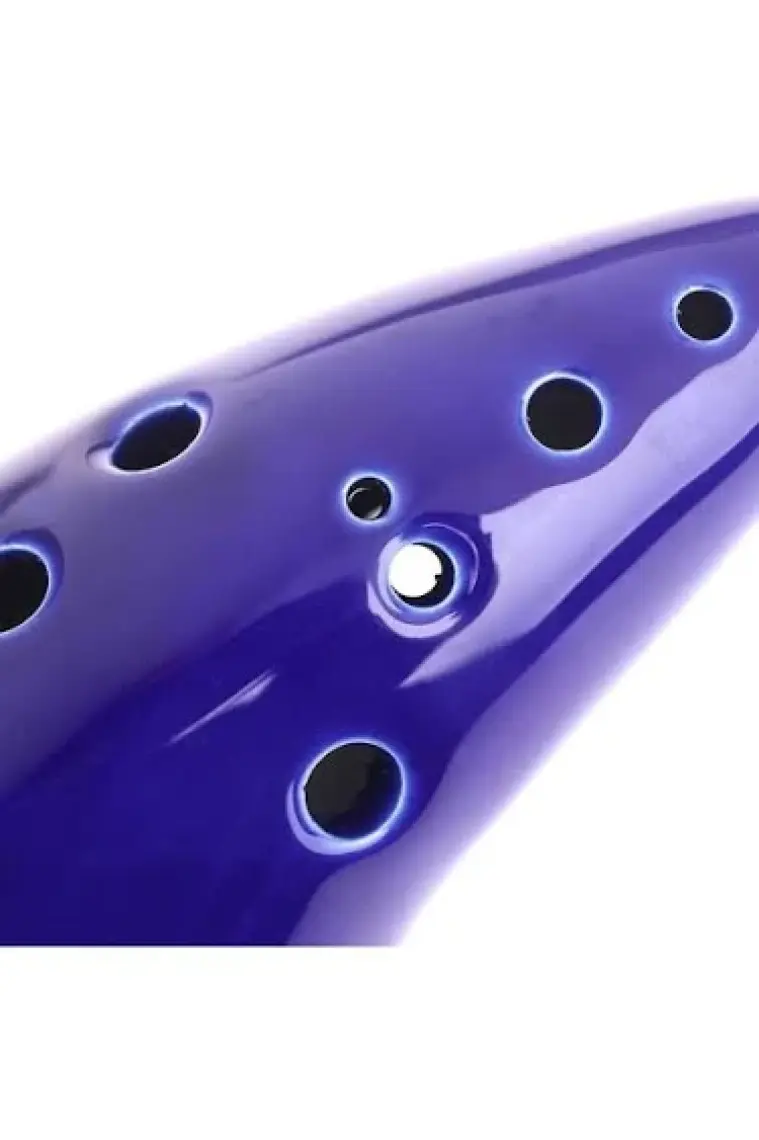 Valkyrie Ocarina 12 Delik Ocarina Seramik Alto C Ocarina Flüt Mavi Ocarina Sualtı Müzik Nefesli Enstrüman