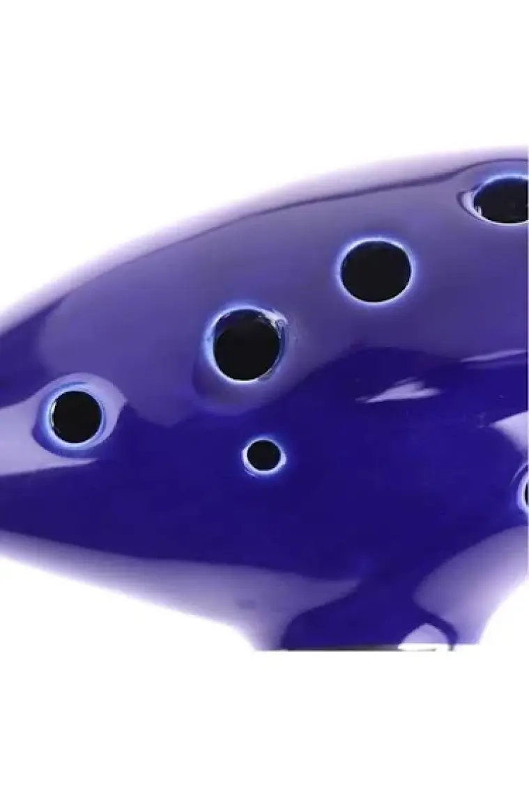 Valkyrie Ocarina 12 Delik Ocarina Seramik Alto C Ocarina Flüt Mavi Ocarina Sualtı Müzik Nefesli Enstrüman
