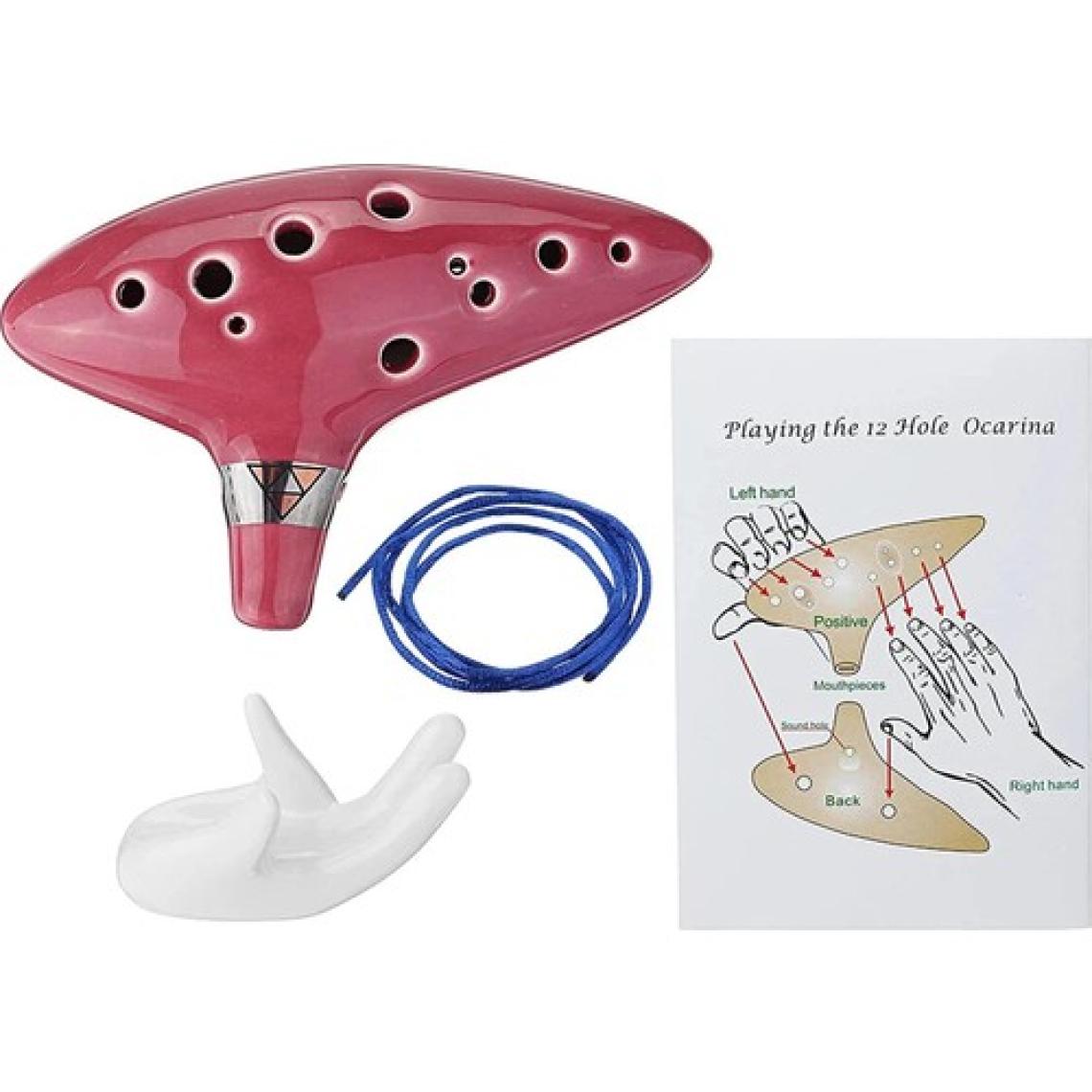Valkyrie Ocarina 12 Delik Ocarina Seramik Alto C Ocarina Flüt Mavi Ocarina Sualtı Müzik Nefesli Enstrüman Kırmızı