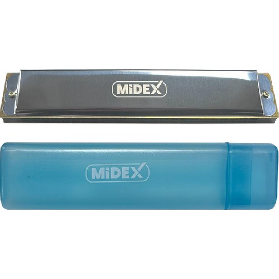 Midex HN-24SL Silver 24 Delikli Mızıka Do (c)