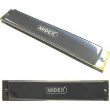 Midex HN-24SL Silver 24 Delikli Mızıka Do (c)