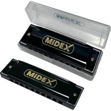 Midex HN-10BK Siyah Örf Aletleri 10 Delikli Mızıka Do (c)