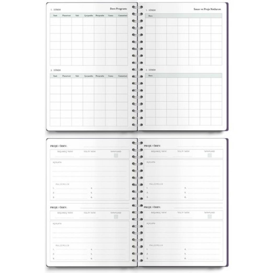 Victoria's Journals Spiralli  Akademik Ajanda 2023-2024 Haftalık A5 (14.8x21 cm)