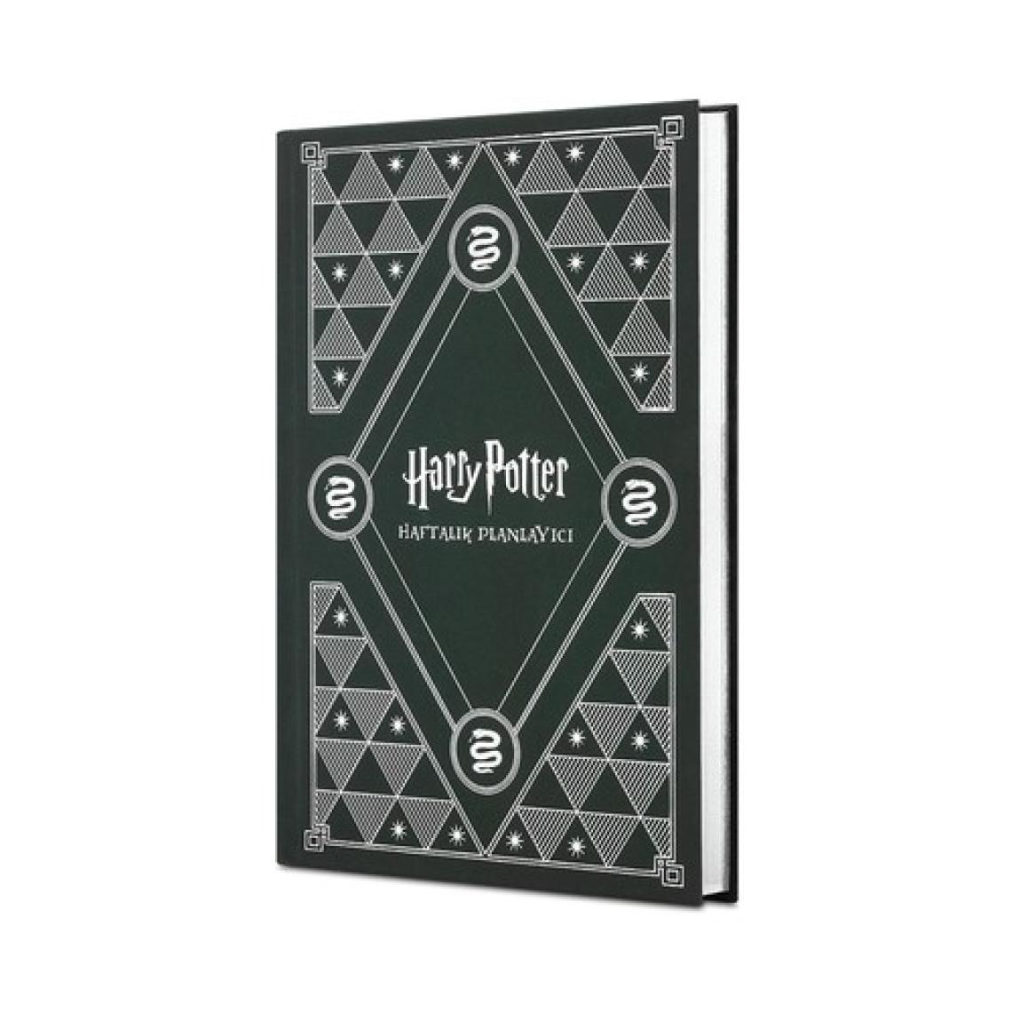 Mabbels Harry Potter Slytherin 20. Yıl Özel Baskılı Haftalık Ajanda - Yeşil, 16,5 x 24,5 cm, Kadife Dokulu Sert Kapak (1 Adet)