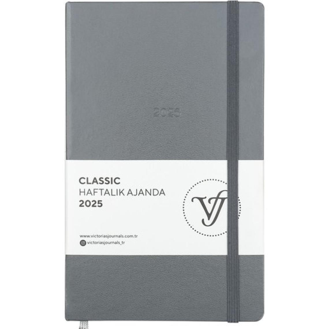 Victoria's Journals Classic 2025 Haftalık Ajanda 13X21 cm Sert Kapak