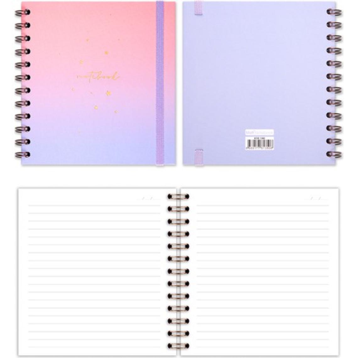 Matt Notebook 15X15 cm Kare 2'li Set Spiralli Süresiz Planlayıcı Ajanda ve Defter Gökkuşağı