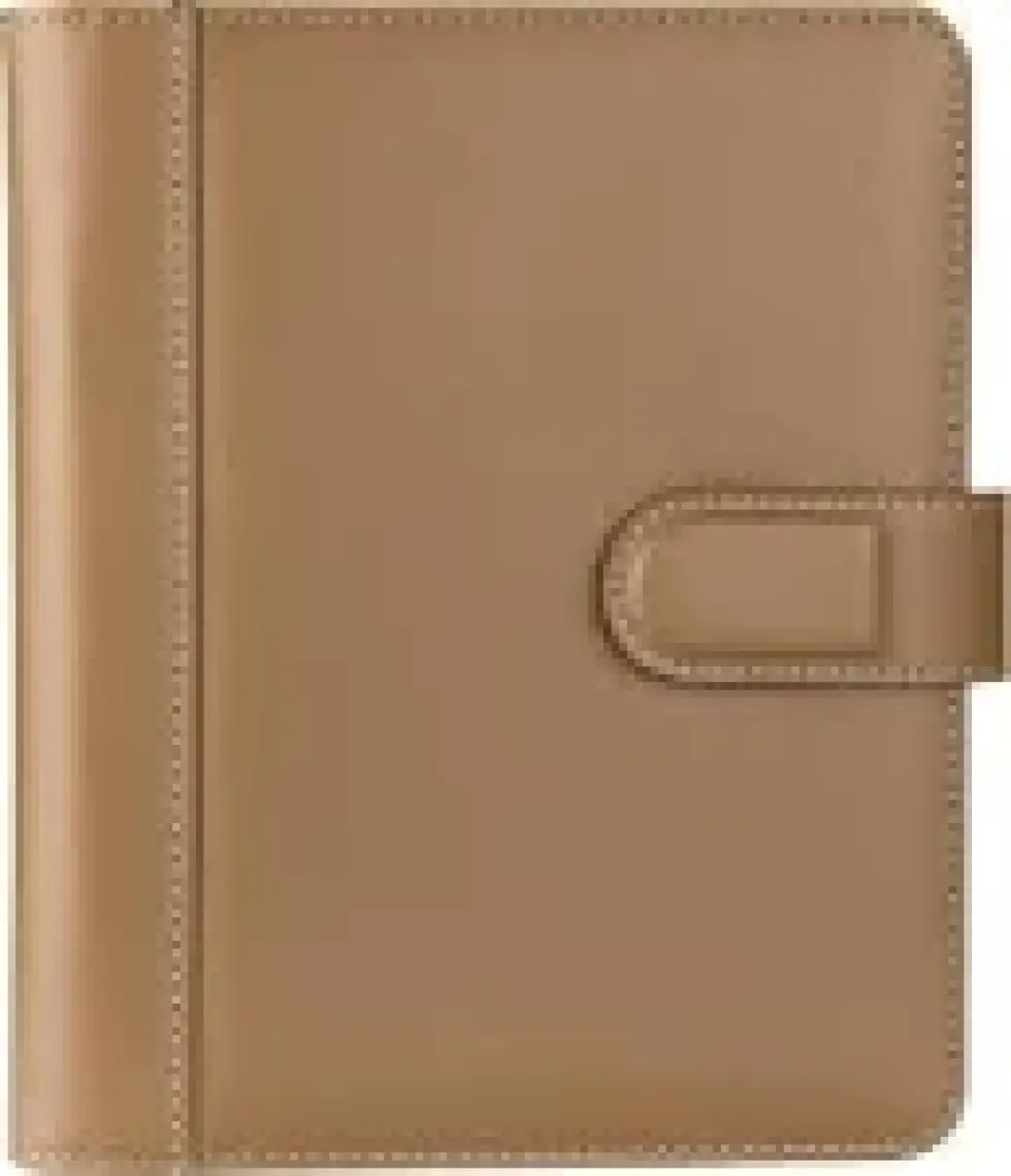 2K Diplomat Suni Deri 4 Halkalı Organizer Çizgili Defterli 15 x 21 cm Vizon