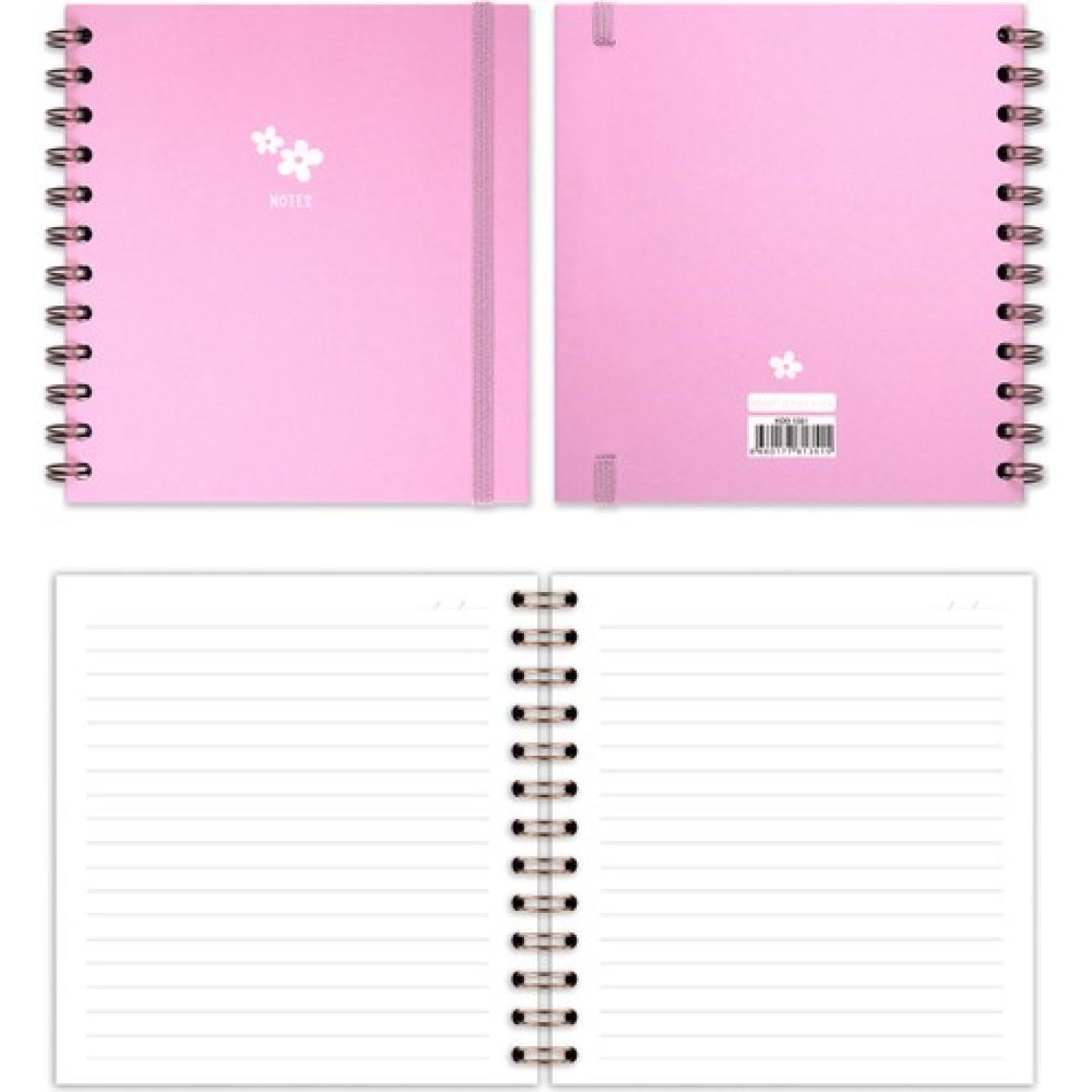 Matt Notebook 15X15 cm Kare 2'li Set Spiralli Süresiz Planlayıcı Ajanda ve Defter Papatya