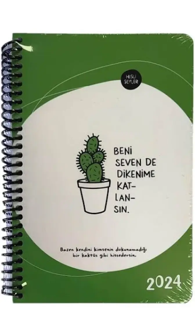 Hisli Şeyler 2024 Haftalık Ajanda Stickerlı 13cmx19,5cm