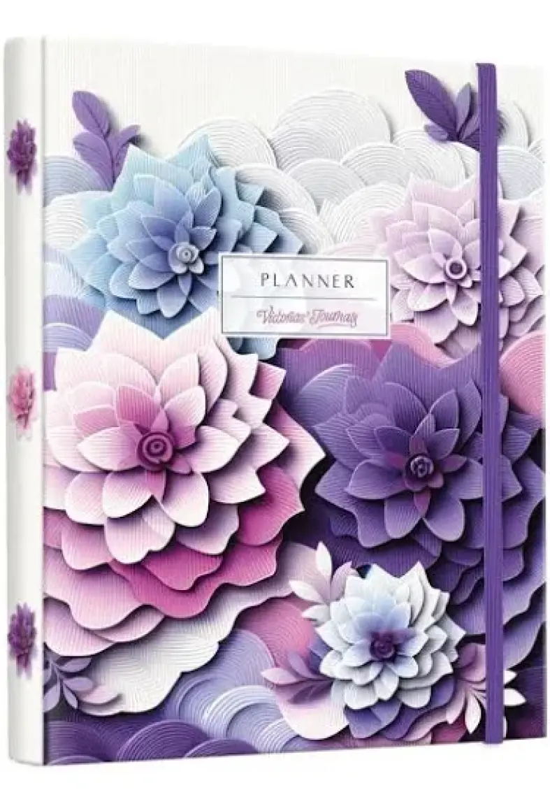 Victoria's Journals Gizli Spiralli Süresiz Planlayıcı Ajanda 17x24 Cm 100 gr. 3 adet ayraç-Haftalık bölümü 112 sayfa-To Do bölümü 30 sayfa-Noktalı Not bölümü 50 sayfa