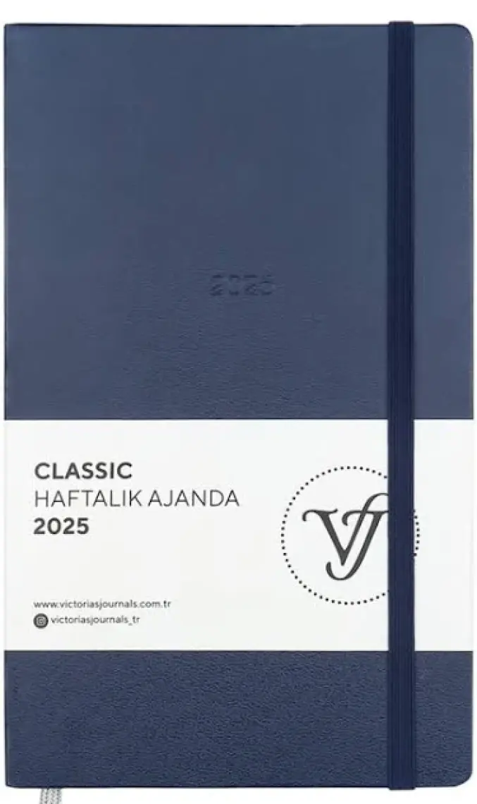 Victoria's Journals Classic 2025 Haftalık Ajanda 13X21 cm Sert Kapak