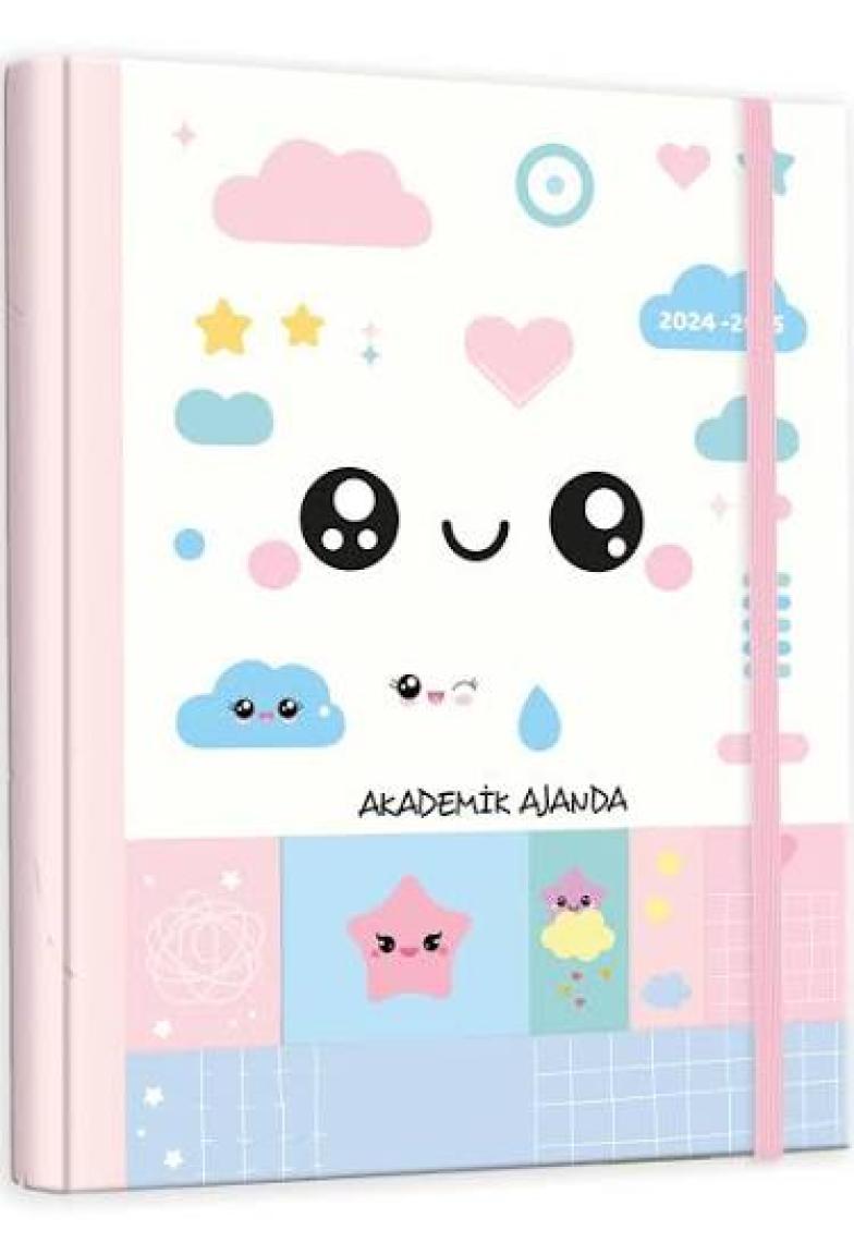 Victoria's Journals Gizli Spiralli Akademik Ajanda 2024-2025 Lastikli 17X23 cm 100 Gram 192 Sayfa 124-1264