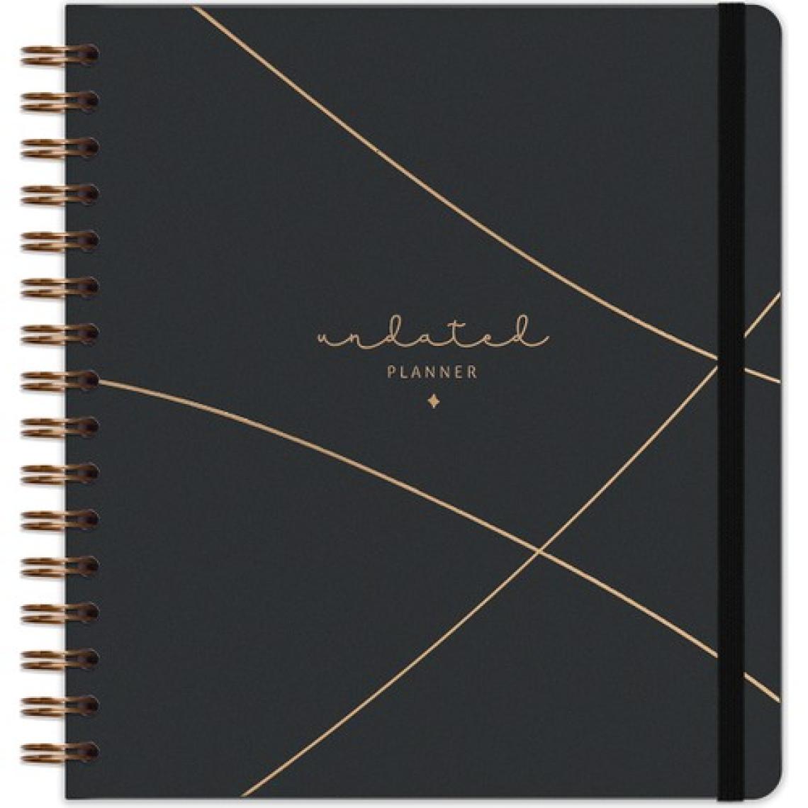 Matt Notebook Süresiz Planlayıcı Kare Ajanda Siyah