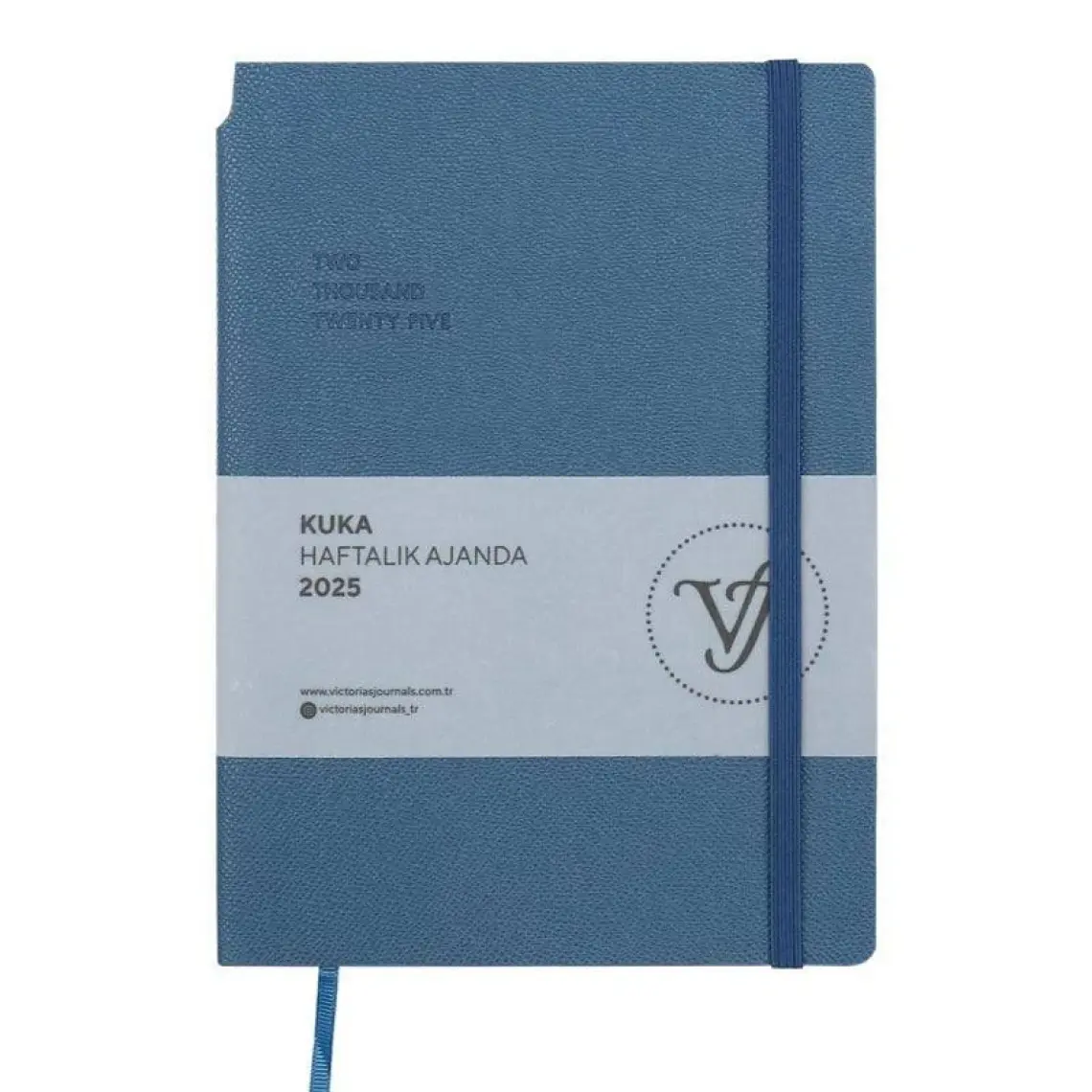 Victoria's Journals Kuka 2025 Haftalık Ajanda A5 (14X21CM) Esnek Kapak Ivory 80GR.