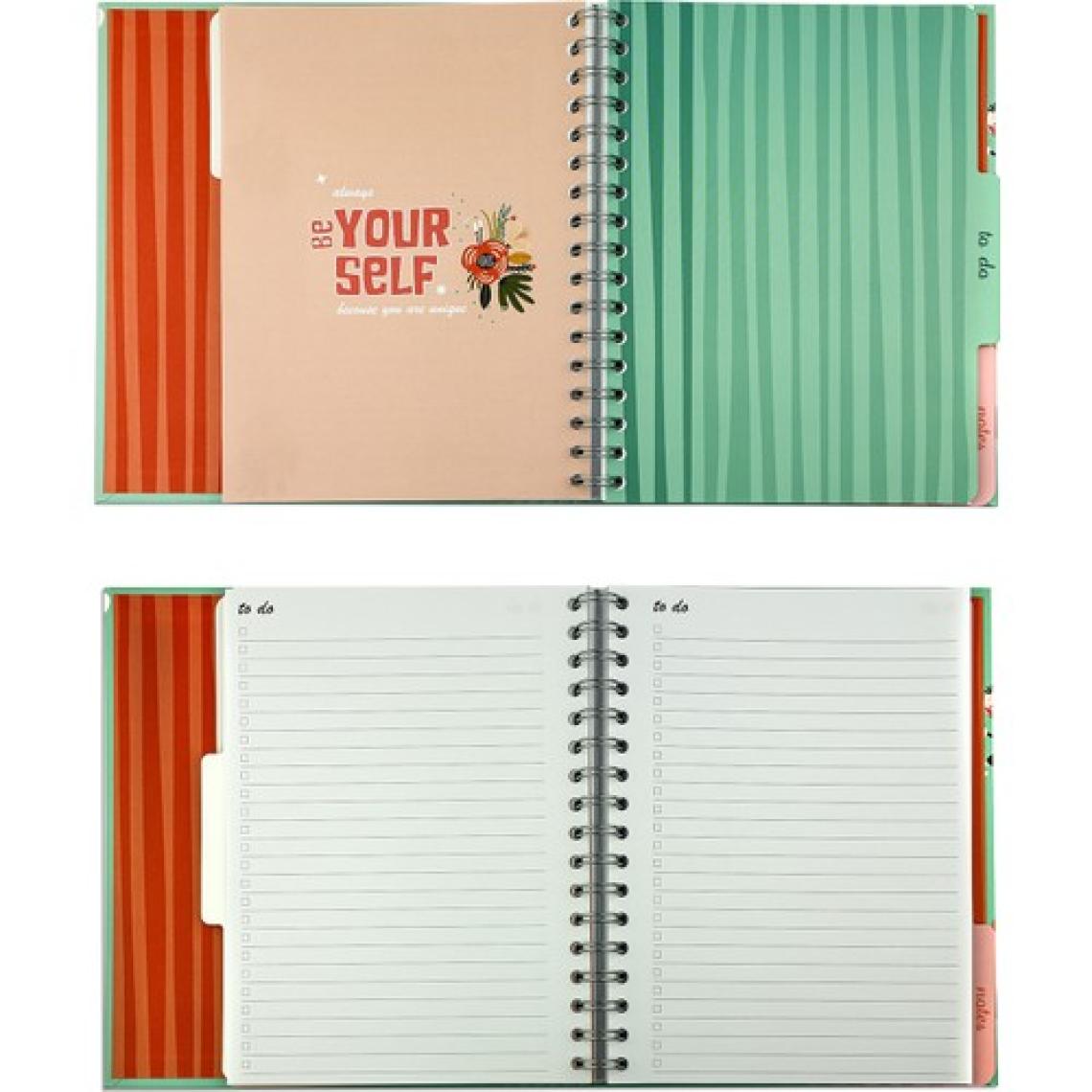 Victoria's Journals Retro Süresiz Planlayıcı Ajanda 17 x 24 cm Gizli Spiralli