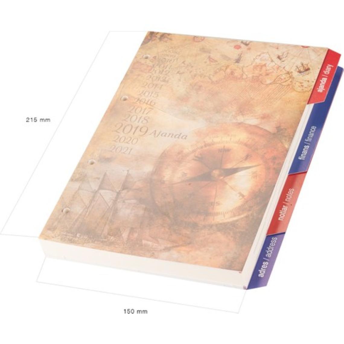 2K Diplomat Suni Deri 4 Halkalı Organizer Kareli Defterli 15 x 21 cm Siyah