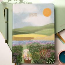 Matt Notebook Premium Edition A5 15X21 cm Keten Baskılı Süresiz Planlayıcı Ajanda Bunny Trail