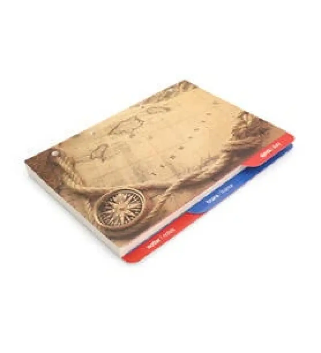 2K Diplomat Suni Deri 4 Halkalı Organizer Çizgili Defterli 15 x 21 cm Siyah