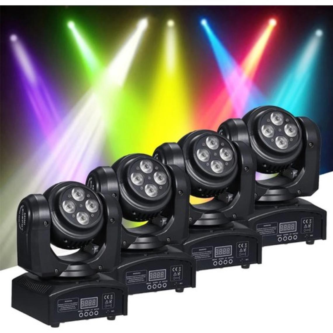 Quenlite WASH-207 Dmx 512 Moving Head Hareketli Robot Sahne Işık Sistemi 70W Rgbw