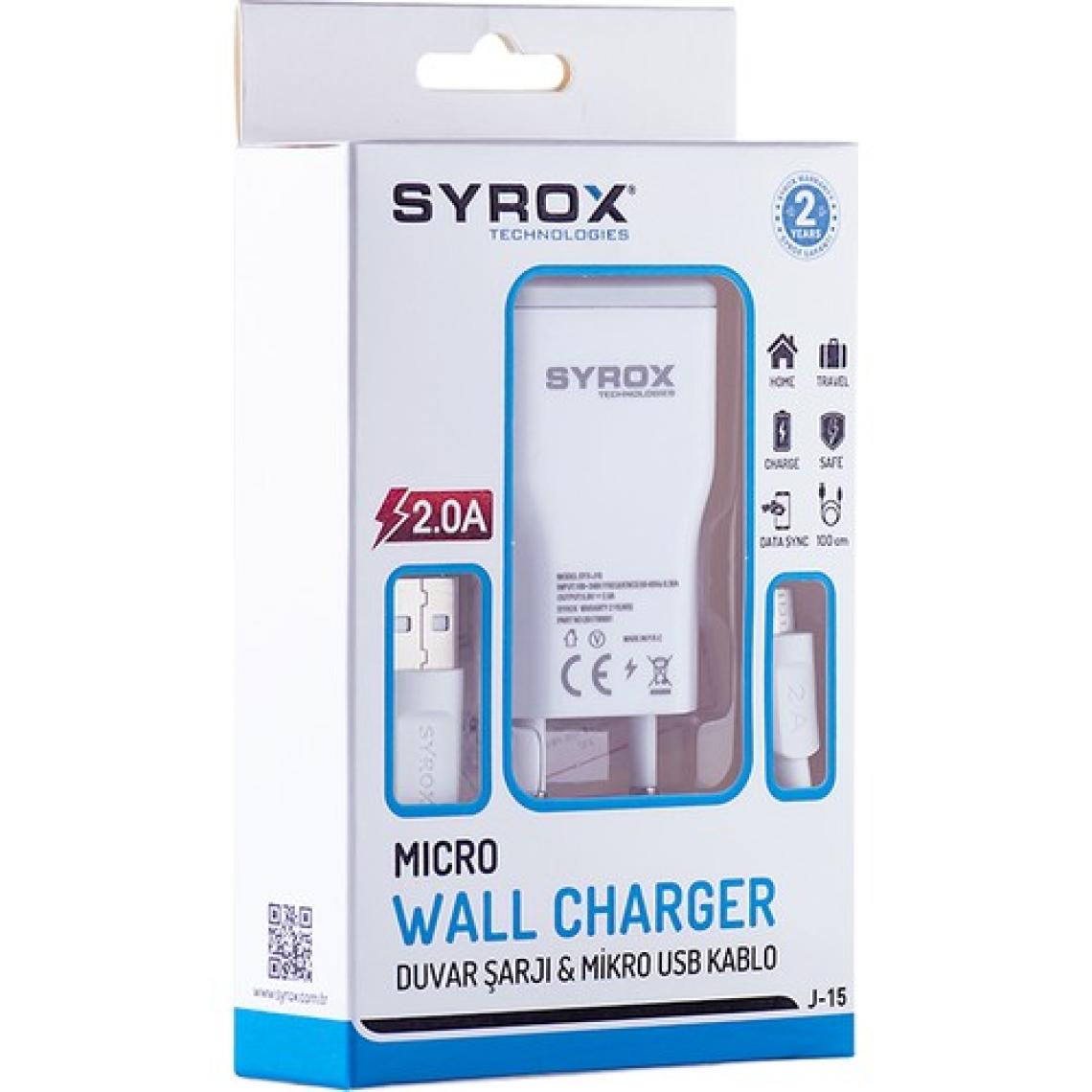 Syrox Micro USB Hızlı Şarj Aleti - J15