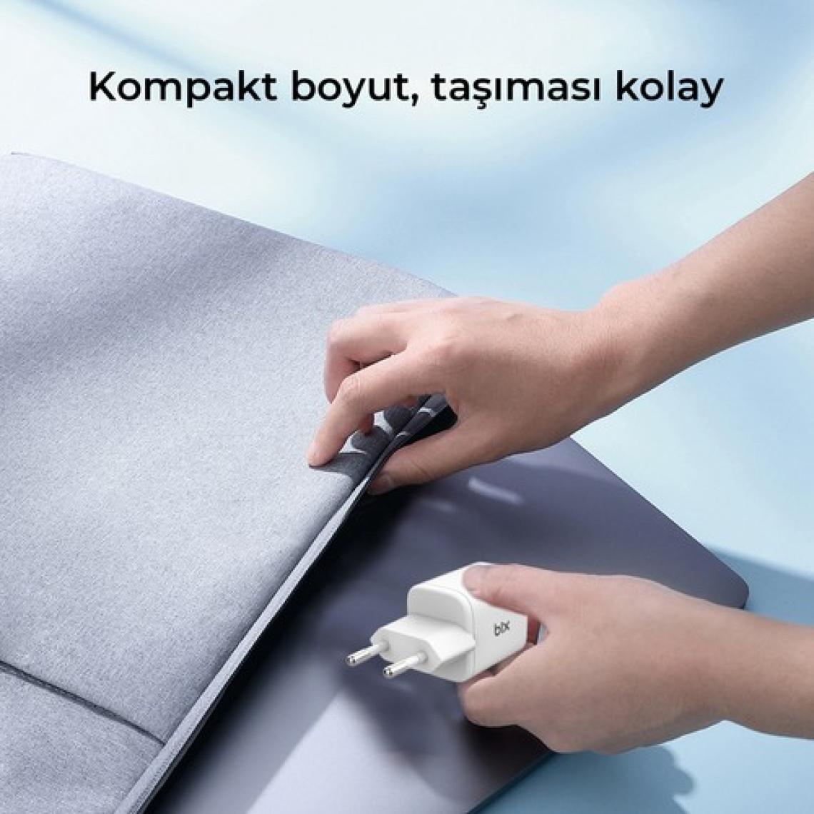 Bix SV35 Gan 33W USB-A SuperVOOC 2.0 + 35W PD Type-C Girişli Çift Bağlantı Noktalı, Oppo Reno 7/6/X3/Find X5/Find N/K10 Pro/A96, Realme GT/GT2/GT NEO/Q3/Q5, Samsung ve Daha Fazla ile Uyumlu