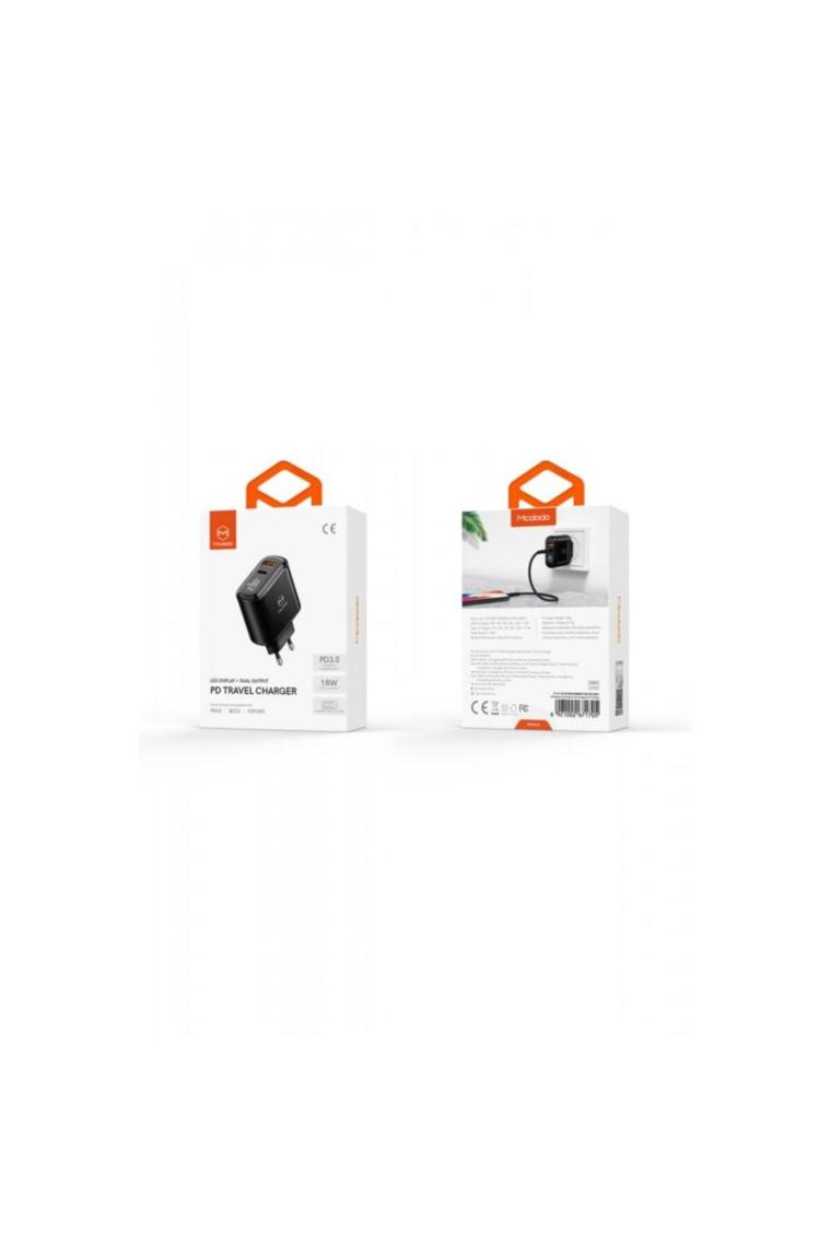 Ch-7170 Pd Qc3.0 18w Type-c Ve Usb Girişli Dijital Şarj Cihazı