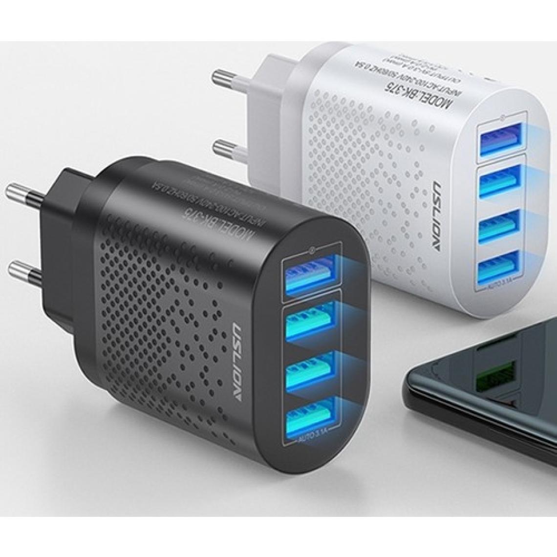 Ally Uslion 4 Port 48W QC 3.0 Hızlı Şarj USB Şarj Başlık Adaptör AL-33535