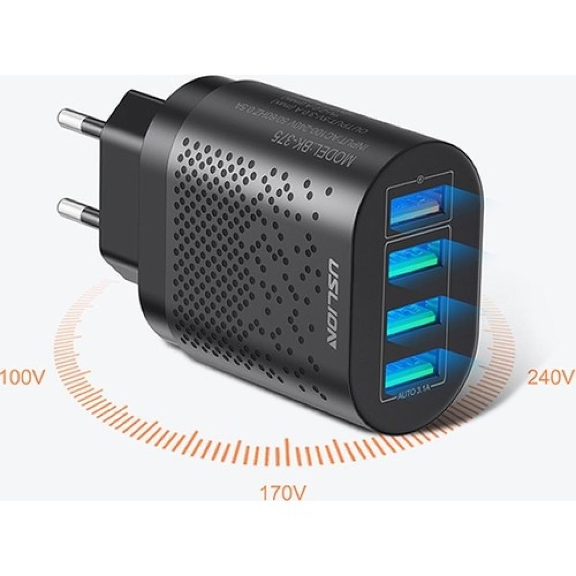 Ally Uslion 4 Port 48W QC 3.0 Hızlı Şarj USB Şarj Başlık Adaptör AL-33535