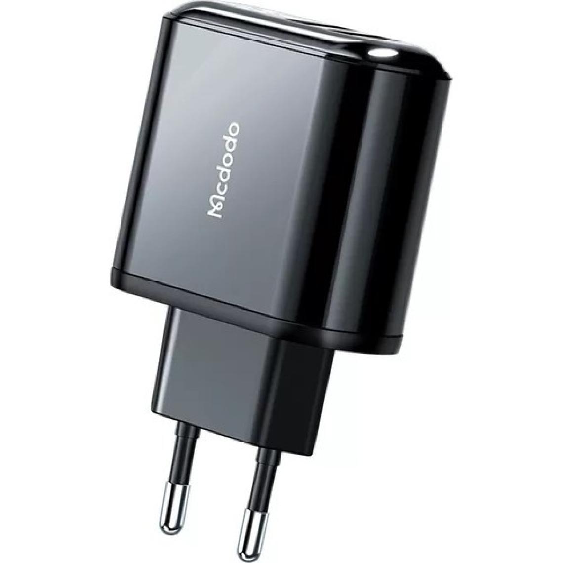 Mcdodo CH-6330 18W Qc 3.0 Dijital Göstergeli 2XUsb Girişli Hızlı Şarj Adaptörü-Siyah