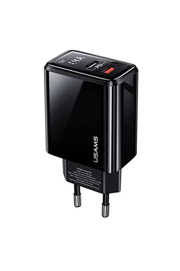 Us-cc133 T40 20w Qc3.0+pd Type-c+usb Dijital Göstergeli Hızlı Şarj Başlığı