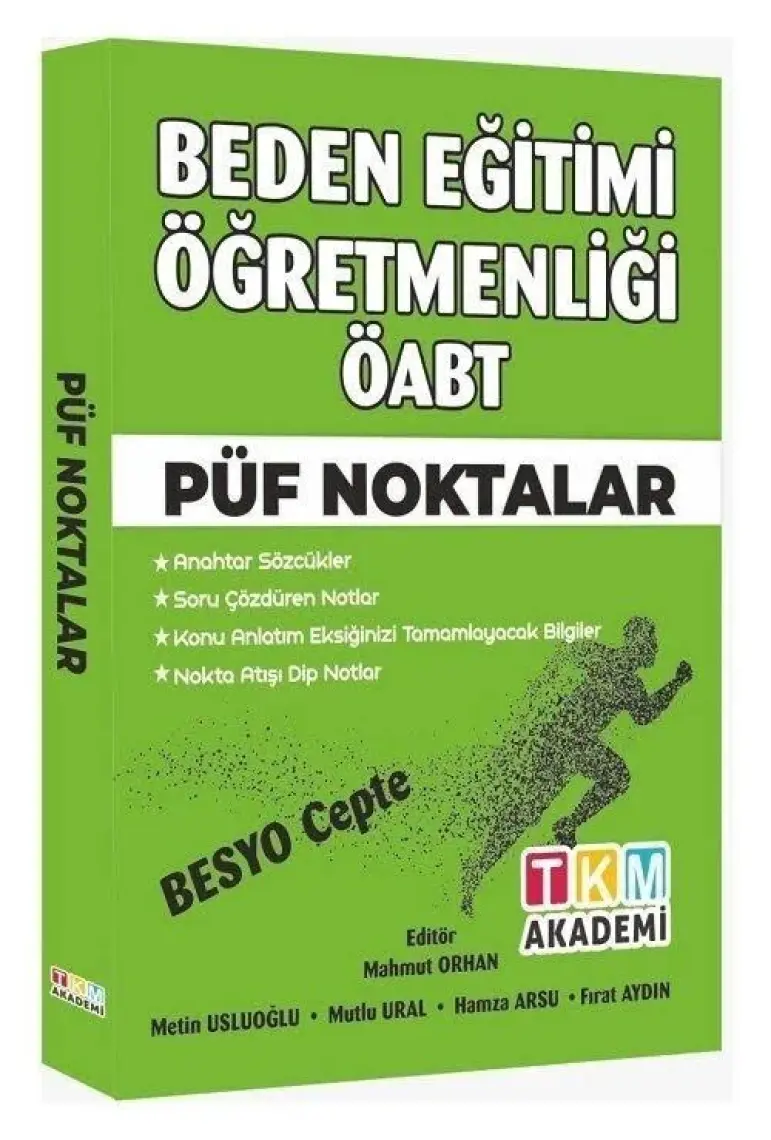 TKM Akademi 2022 ÖABT Beden Eğitimi Öğretmenliği Püf Noktalar Ders Notları
