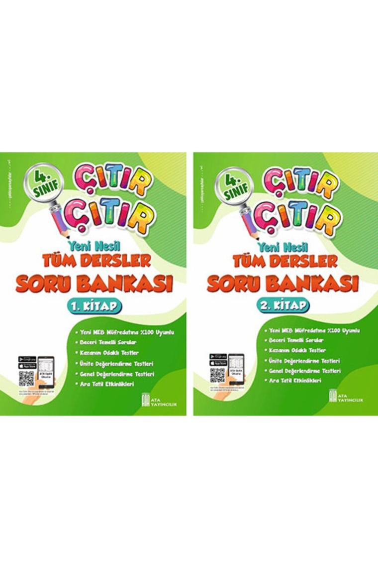 4. Sınıf Çıtır Çıtır Tüm Dersler Soru Bankası Set 1 Ve 2. Kitap (1 Ve 2. Dönem)