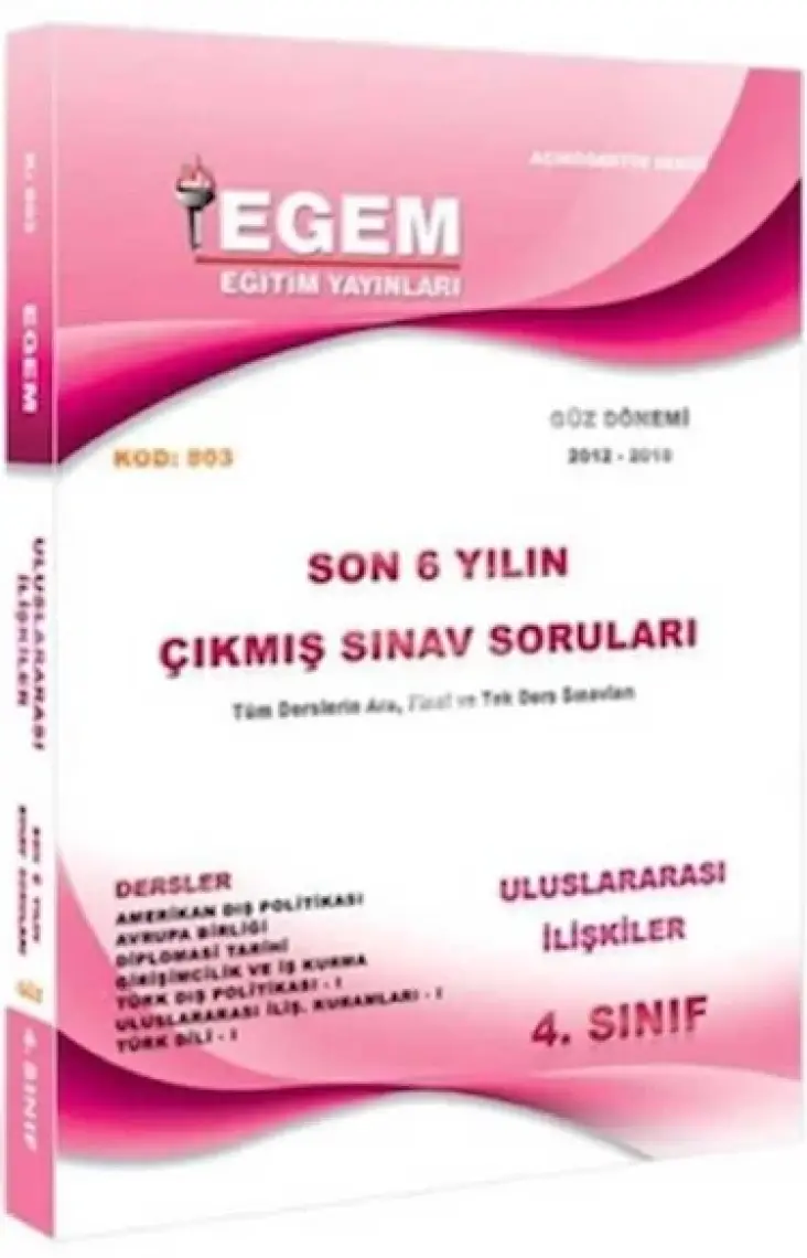 Egem Eğitim Yayınları AÖF 4. Sınıf Sosyoloji Konu Anlatımlı Soru Bankası Güz Dönemi - 7. Yarıyıl +Çıkmış Sorular