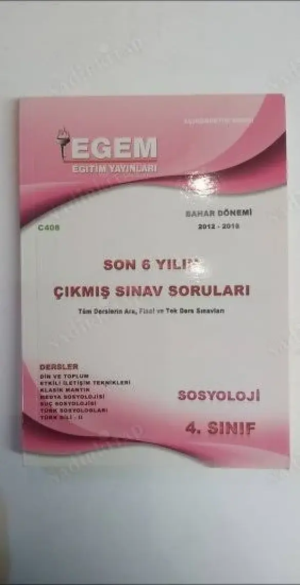 Egem Eğitim Yayınları AÖF 4. Sınıf Sosyoloji Konu Anlatımlı Soru Bankası Güz Dönemi - 7. Yarıyıl +Çıkmış Sorular