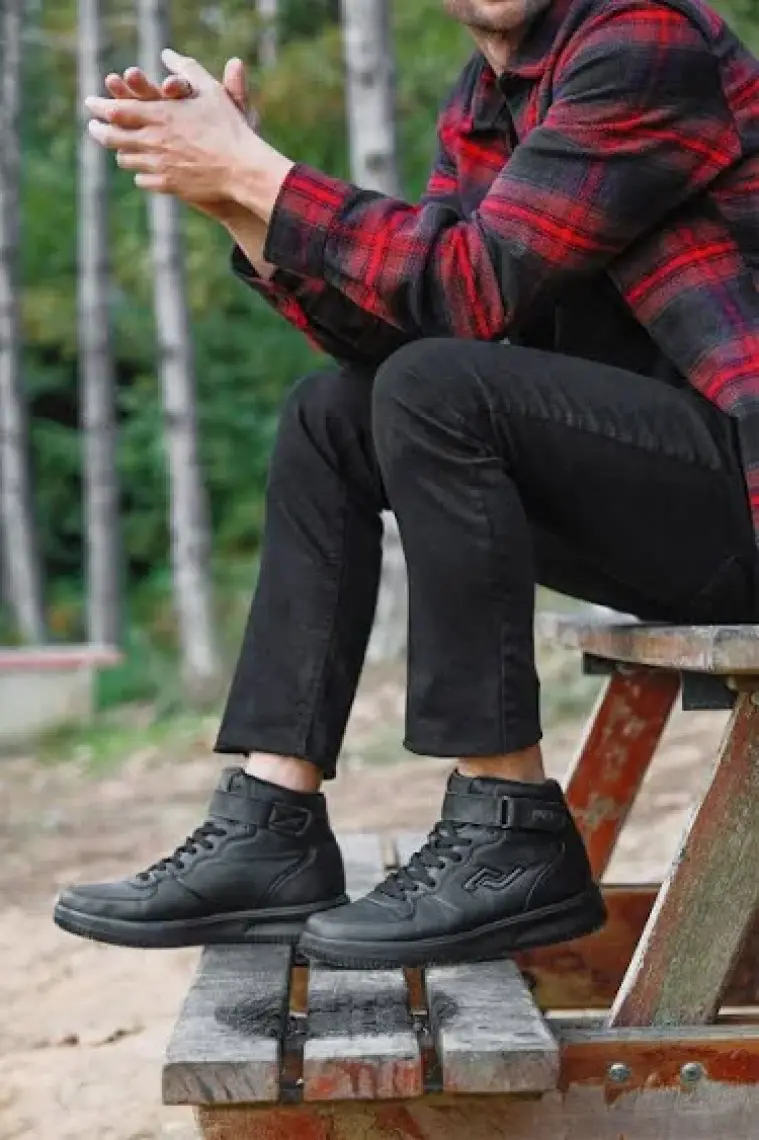 Jump 16309 Yüksek Bilekli Siyah Erkek Sneaker Günlük Spor Ayakkabı