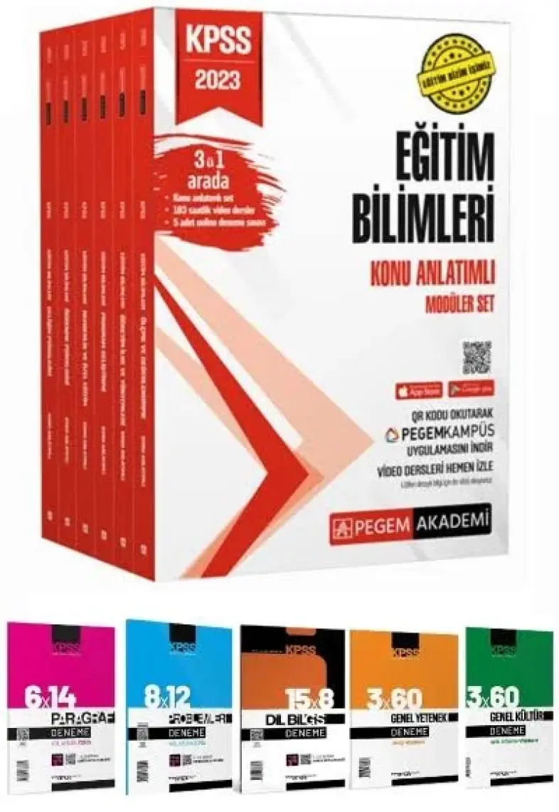 Pegem Akademi Yayıncılık KPSS 2023 Eğitim Bilimleri Konu Anlatımlı Modüler Seti (6 Kitap Takım)