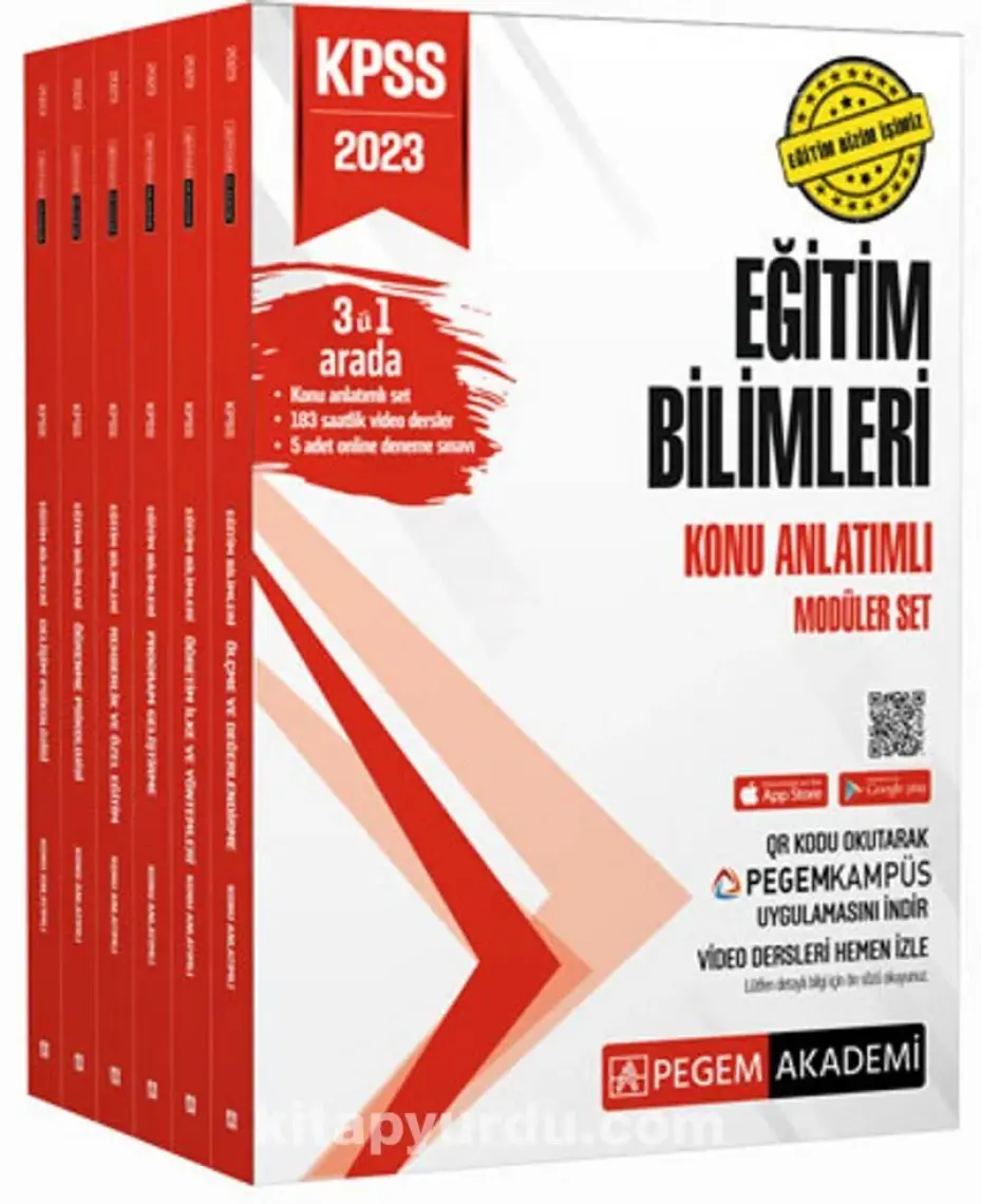 Pegem Akademi Yayıncılık KPSS 2023 Eğitim Bilimleri Konu Anlatımlı Modüler Seti (6 Kitap Takım)