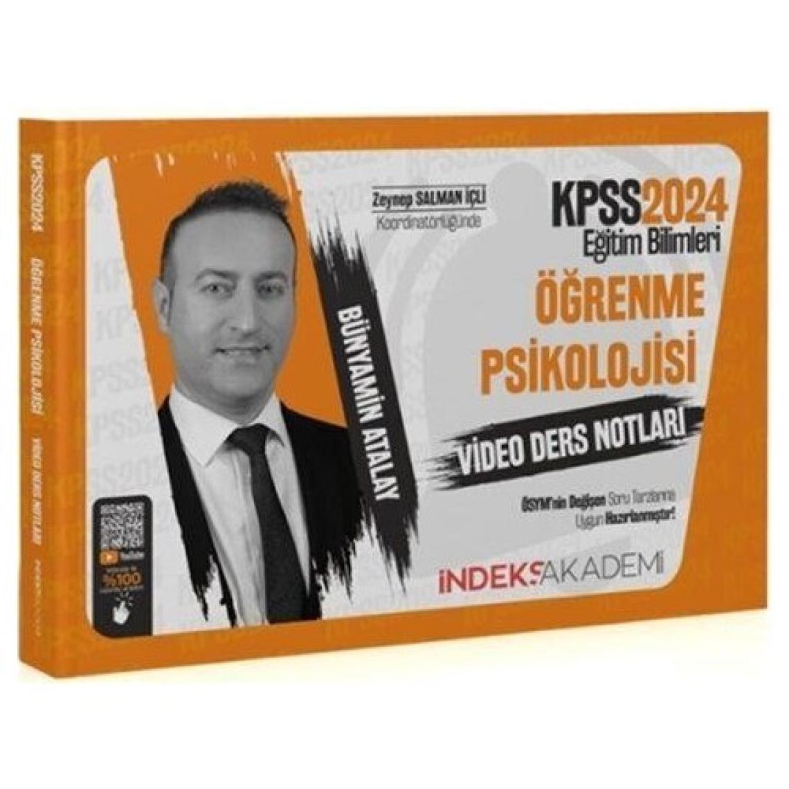 İndeks Akademi Yayıncılık 2024 KPSS  Eğitim Bilimleri Öğrenme Psikolojisi Video Ders Notları