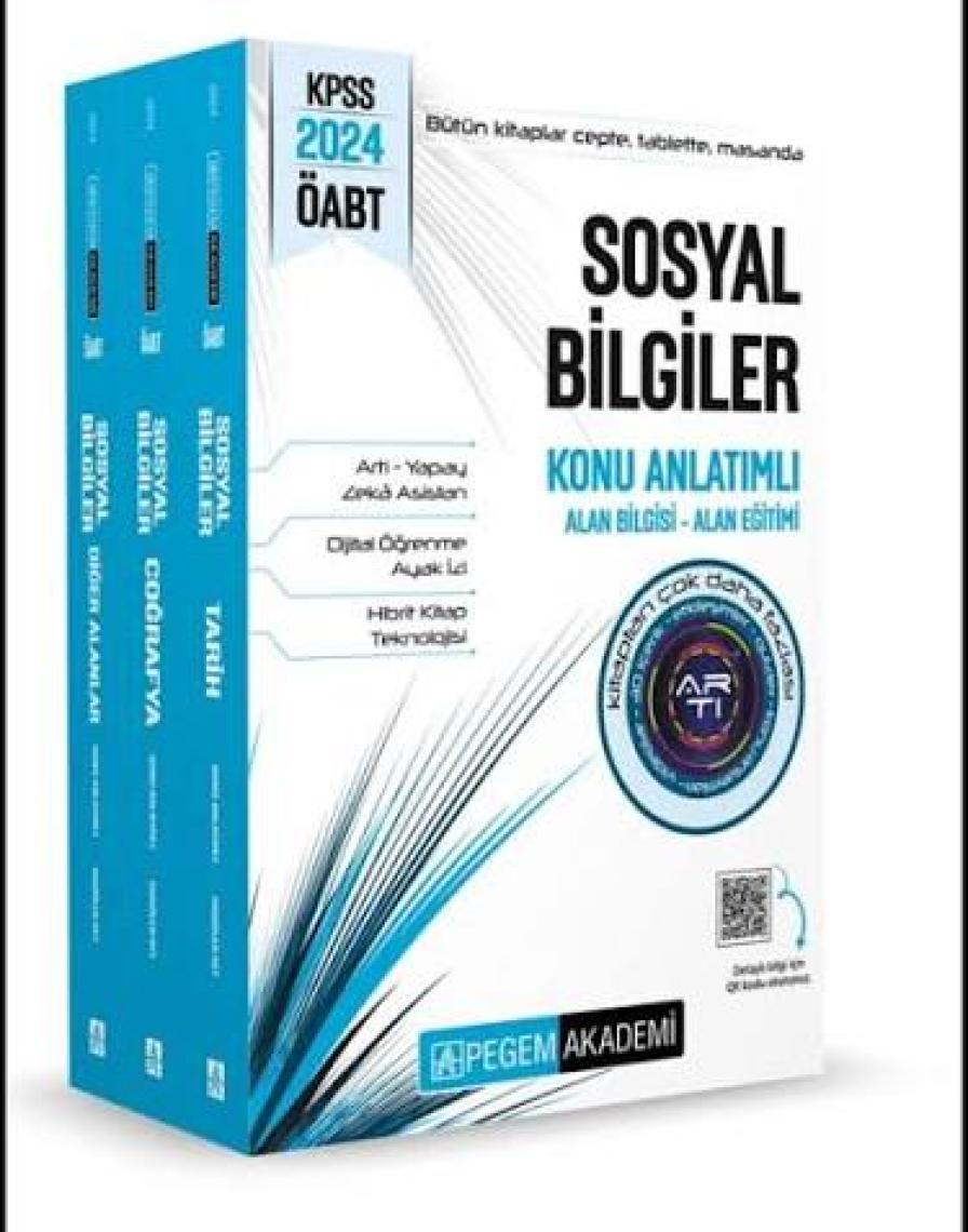 Pegem Akademi Yayıncılık 2024 KPSS ÖABT Sosyal Bilgiler Konu Anlatımlı (3 Kitap)