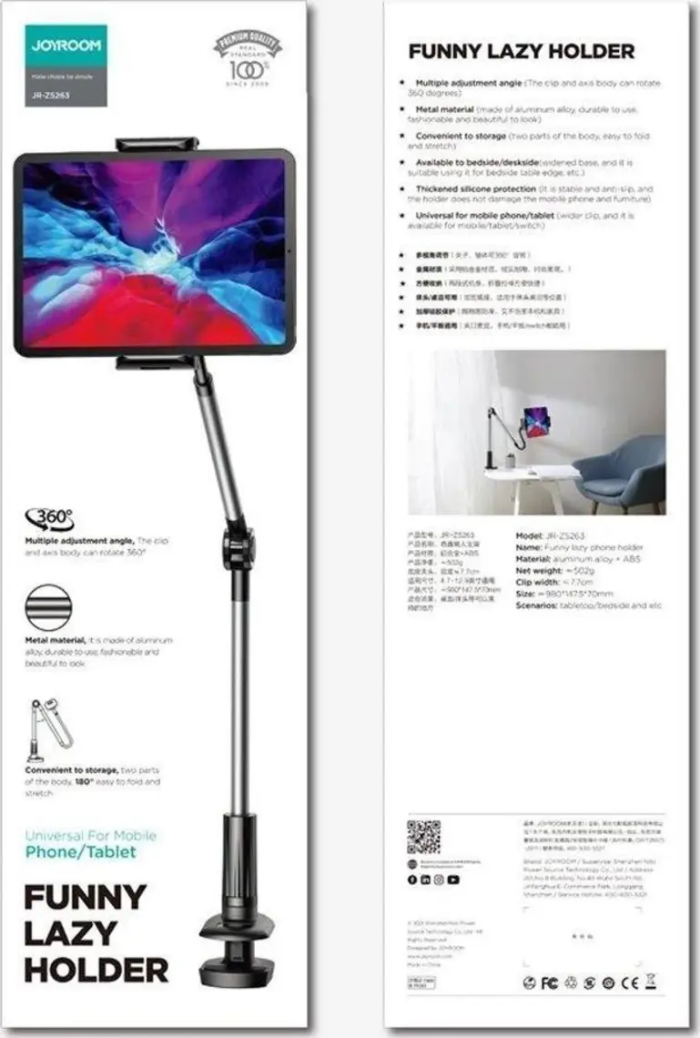 Joyroom JR-ZS263 Masaüstü Telefon ve Tablet Tutucu Siyah