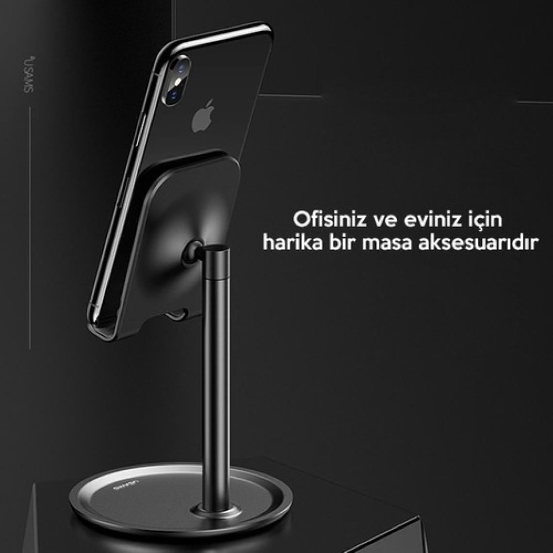 Ally Usams Portatif Universal Masaüstü Telefon Tablet Standı US-ZJ048 - Siyah
