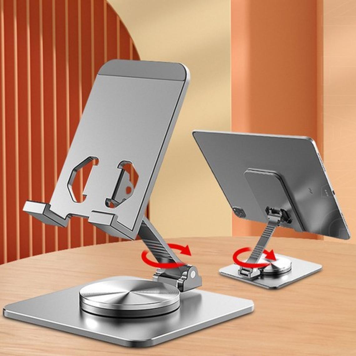Dexmon Metal Katlanabilir Masaüstü Telefon Tutucu Tablet Standı 360 Derece Dönen Ayarlanabilir